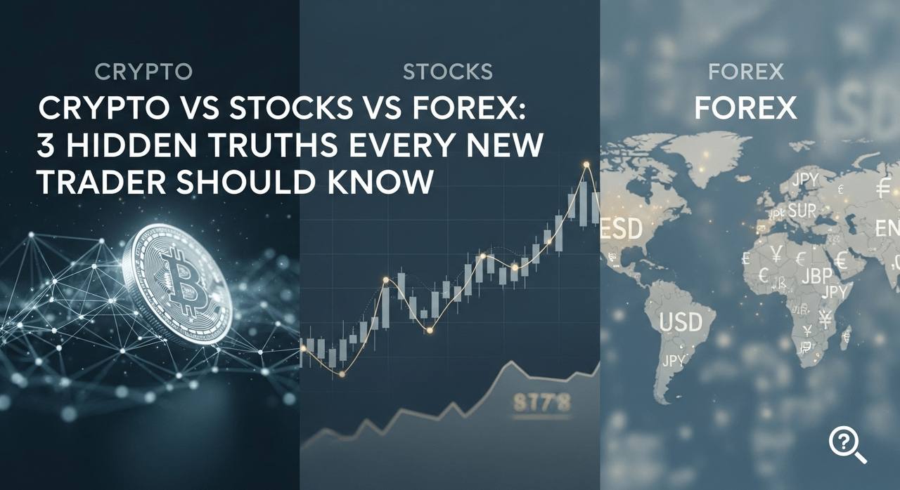 Crypto vs Stocks vs Forex: 3 Hidden Truths Every New Trader Should Know 