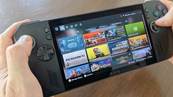 ASUS ROG Ally X handheld gaming PC with high-performance hardware.