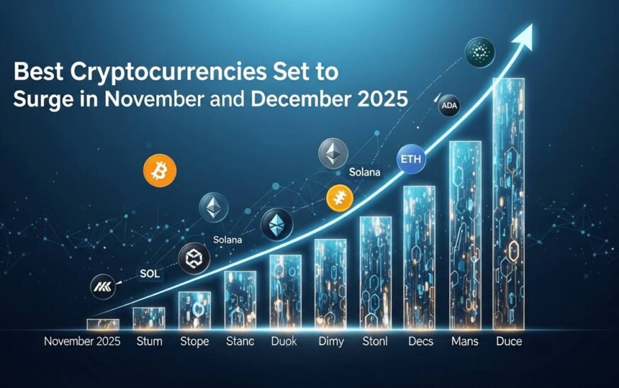 Best cryptocurrencies set to surge in November and December 2025 with rising crypto charts and trending digital assets.