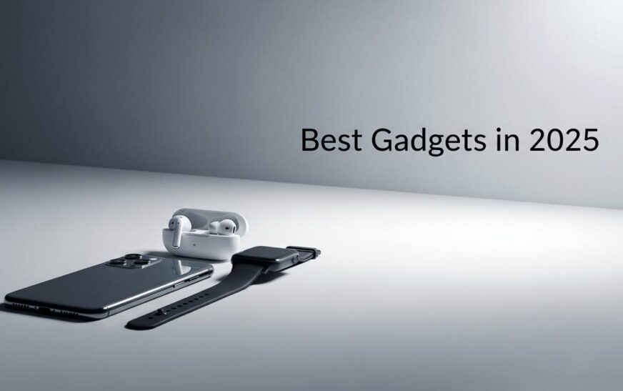 Collage of the best gadgets of 2025 including wearables, gaming consoles, and smart devices