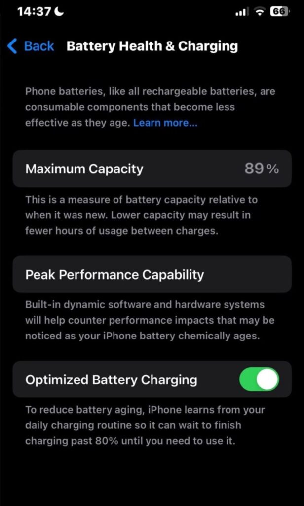 Checking battery health and IMEI on a used smartphone