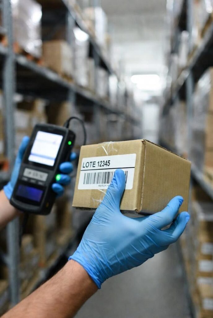 Inspection of products in a warehouse for counterfeit and unsafe goods.