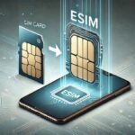Person activating an eSIM on a smartphone in Nigeria