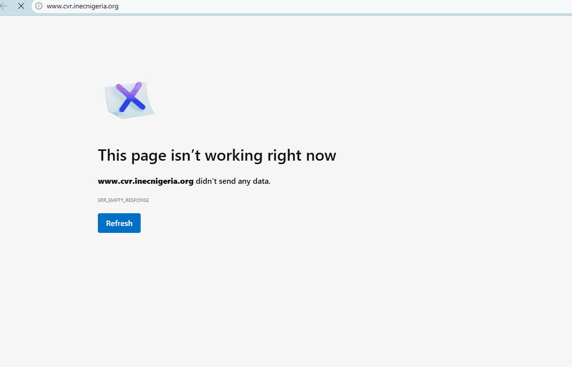 INEC’s New Online Voter Registration Portal Crashes Hours After Launch