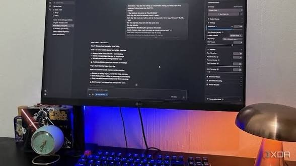 Running an offline AI model locally on a computer using LM Studio