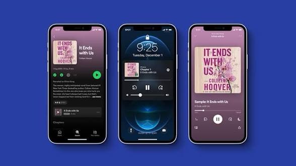 Spotify audiobook player displayed on a smartphone.